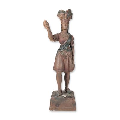 Austin Productions 1968 Painted Plaster Sculpture, Indian Maiden