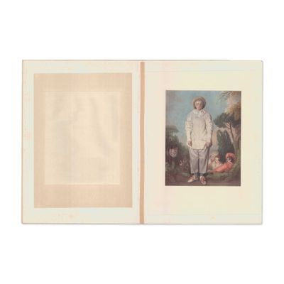 After Antoine Watteau (French, 1684-1721) Chromolithograph Gilles (Pierrot)