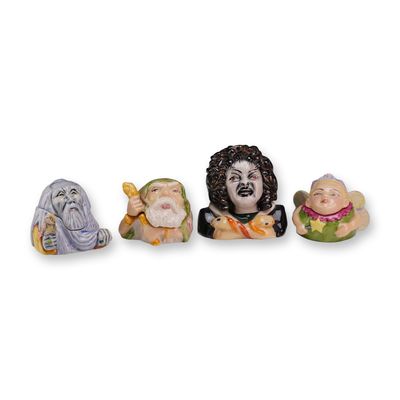 Four Kevin Francis Face Pots including Merlin Prototype and Medusa Development Edition