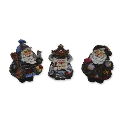 3Pc Possible Dreams Crinkle Claus International Collection Figurines, 1995-97