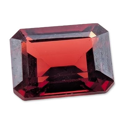 Emerald Cut Red Garnet Gemstone
