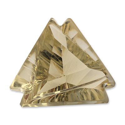 Fantasy Cut Pale Yellow Loose Quartz Gemstone