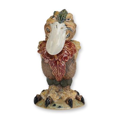 Burslem Pottery Grotesque Bird Boris the Gangster. Designer Andrew Hull