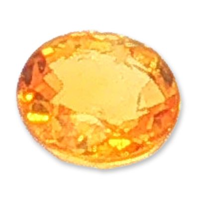 Round Cut Yellowish-Orange Loose Topaz