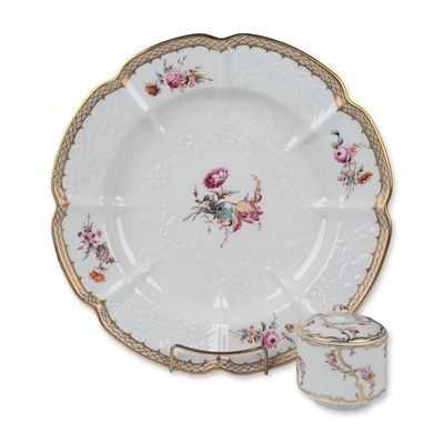 2pc Lenox Mayence Platter and Marseilles Jar