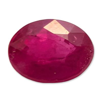 Oval Mixed Cut Pinkish-Red Loose Ruby Gemstone