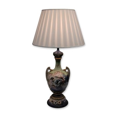 Vintage Hand Painted Urn Table Lamp