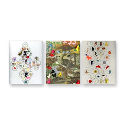A LOT OF DIVISION THREE REALISTIC KIDDIE BUTTONS