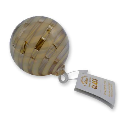 Sale Photo Thumbnail #424: Glass Eye Studio Art Glass Holiday Ornament Nutmeg Swirl, Grand Artisan Collection, 2022