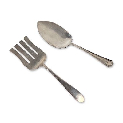 Sale Photo Thumbnail #15: 2pc Sterling Silver Serving Set, Fork and Server includes S. Kirk & Son Co.