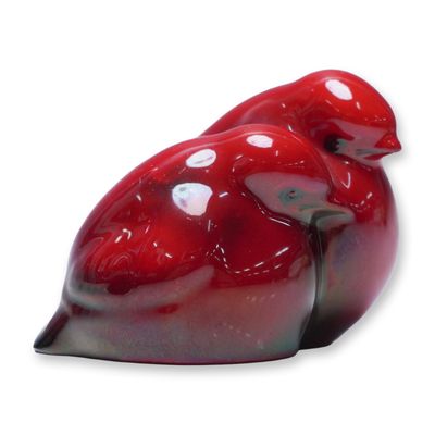 Sale Photo Thumbnail #180: Royal Doulton Flambe Animal Figurine, Chicks - Two HN236