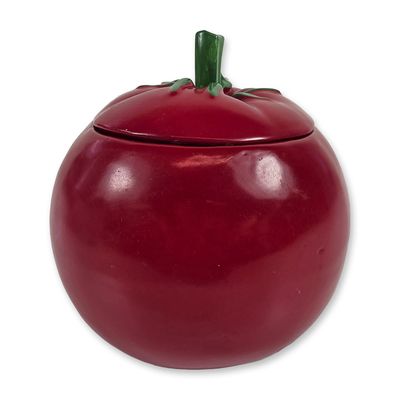Sale Photo Thumbnail #276: McCoy Pottery Red Ceramic Tomato Cookie Jar