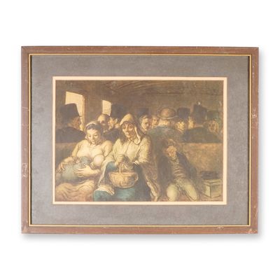 Sale Photo Thumbnail #99: Print After Honore Daumier, Third-Class Carriage