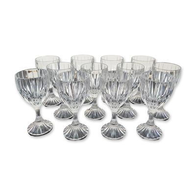 Sale Photo Thumbnail #31: 12pc Mikasa Park Lane Pattern Crystal Goblets