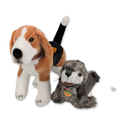 Sale Photo Thumbnail #245: Two Steiff Plush Animals, Minky and American Kennel Club Beagle