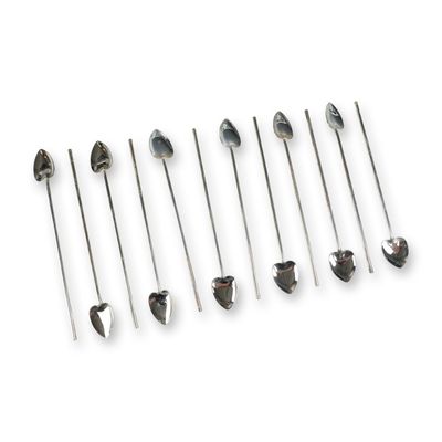 Sale Photo Thumbnail #66: A Set of Twelve Heart-Shaped Sipper Straw Spoons