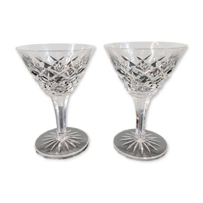 Sale Photo Thumbnail #248: Pair of Cut Crystal Stemware Glasses