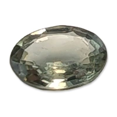 Sale Photo Thumbnail #384: Oval Faceted Seafoam Green Sapphire Gemstone