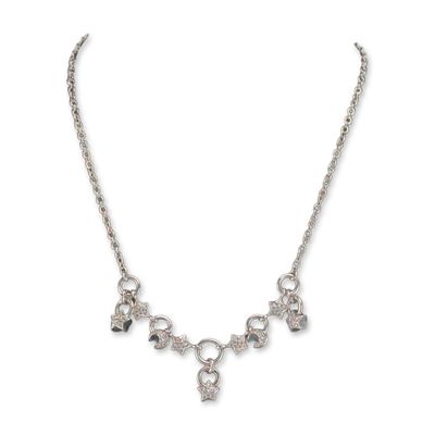 Sale Photo Thumbnail #359: Gioiel Moda Italian 18K White Gold 1ct Diamond Celestial Charm Necklace