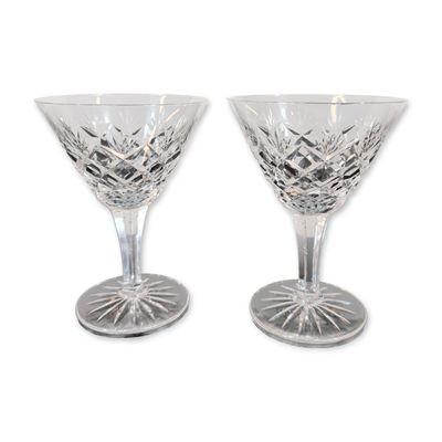 Sale Photo Thumbnail #21: Pair of Cut Crystal Champagne Glasses