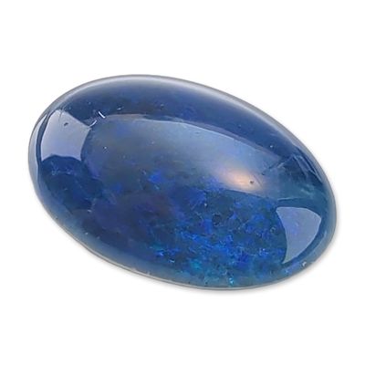 Sale Photo Thumbnail #379: Oval Blue Opal Doublet Cabochon