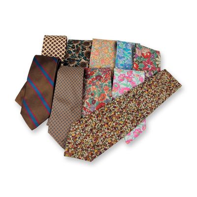 Sale Photo Thumbnail #217: 10pc Collection Liberty of London Silk and Cotton Neckties