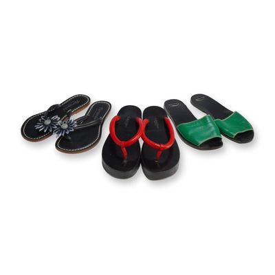 Sale Photo Thumbnail #435: Three Pairs of Designer Summer Sandals: Calvin Klein, Bernardo, and Fausto Santini