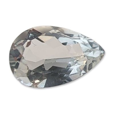 Sale Photo Thumbnail #162: Pear Cut Colorless Faceted Quartz Gemstone