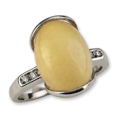 Sale Photo Thumbnail #137: 14K White Gold 4.77ct Opal and Diamond Ring