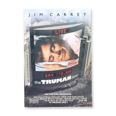 Sale Photo Thumbnail #47: Original Double-Sided Teaser One-Sheet Movie Poster, The Truman Show Starring Jim Carrey/Peter Wier