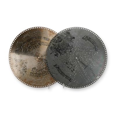 Sale Photo Thumbnail #42: Regina 15.5 Inch Music Box Discs, Pair, Late 19th Century