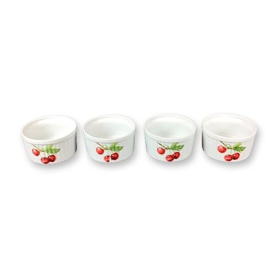 Sale Photo Thumbnail #133: Set of 4 Seymour Main Inc Oven to Table Ramekins, Cherry Berry