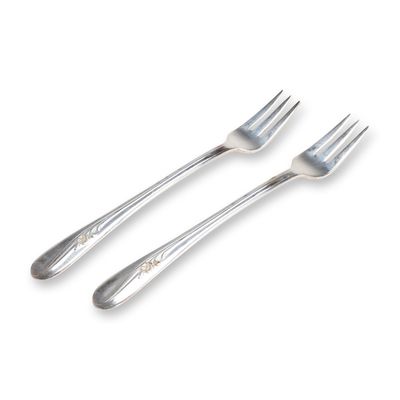Sale Photo Thumbnail #283: A Pair of H. & T. MFG. CO. Meadow Flower Silverplate Forks