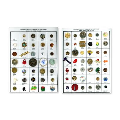 Sale Photo Thumbnail #452: 2 CARDS OF ASSORTED MATERIAL BUTTONS