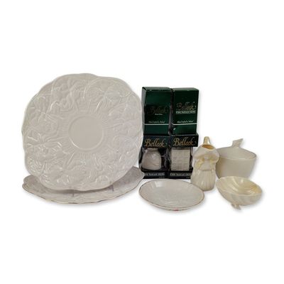 Sale Photo Thumbnail #282: 10pc Belleek Fine Parian China Tableware Assortment