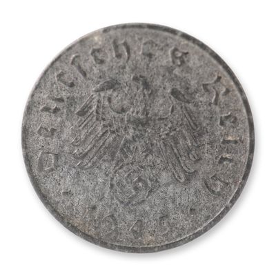 Sale Photo Thumbnail #392: 1945-E 10 German Reichspfennig Coin