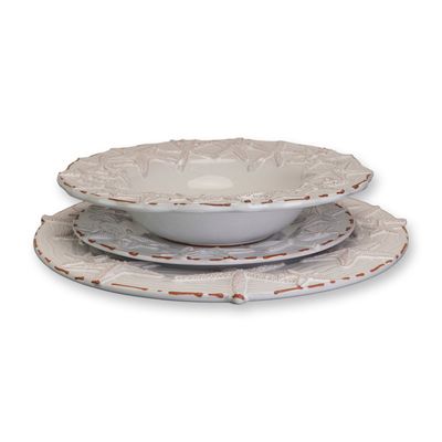 Sale Photo Thumbnail #288: Mud Pie Starfish Three-Piece Dinnerware Set