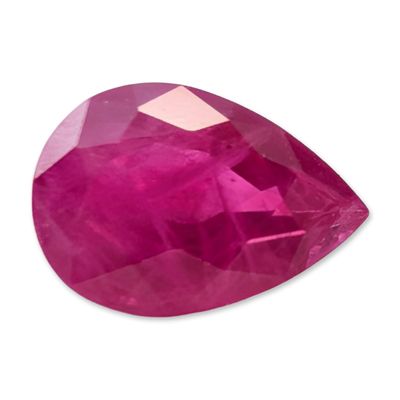 Sale Photo Thumbnail #164: Pear Cut Pinkish Red Faceted Ruby Gemstone