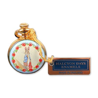 Sale Photo Thumbnail #179: Halcyon Days Enamels Peter Rabbit Pocket Watch