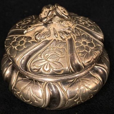 Antique Miracoli .800 Silver Trinket Box Ornate
