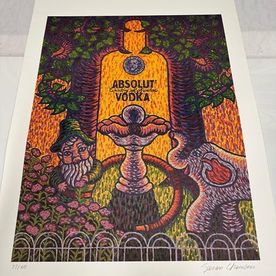 Absolut Vodka Statehood Print Arkansas Susan Chambers Signed Numbered 37/400