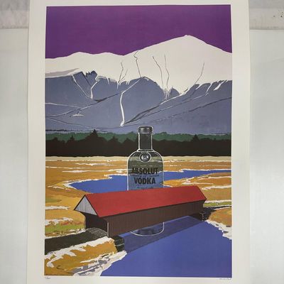Absolut Statehood New Hampshire Allan McCulloch Print 37/400 Signed and Numbered