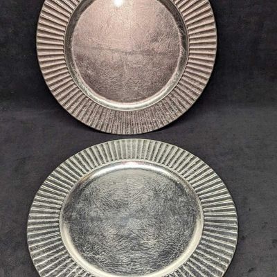 2 Lenox Plastic Round Charger Plates B