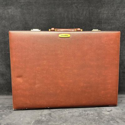 Brown Travelite Leather Briefcase with Combination Locks