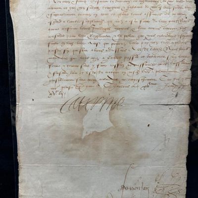 1552 Letter Signed Catherine de Medici