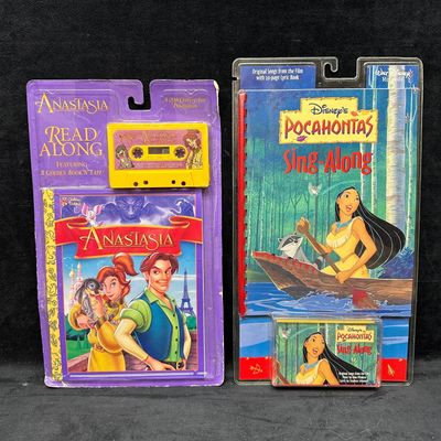 Anastasia Read Along Book And Cassette and Disney Pocahontas Sing Along B