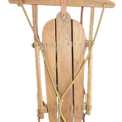 Wooden & Metal Vintage King Of The Hill Sled