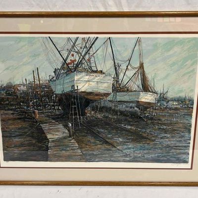 Signed & Numbered Serigraph "Dry Dock" By Schofield
