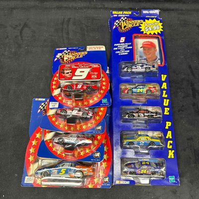 Winners Circle Die Cast Metal Collectors NASCAR Stock Car Replica Set Nine