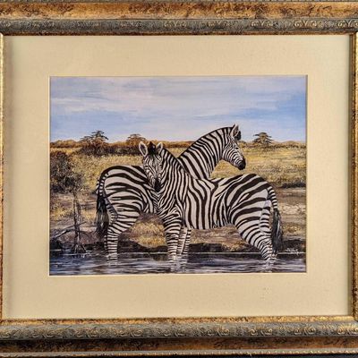 Framed Zebras By Jackie Thompson